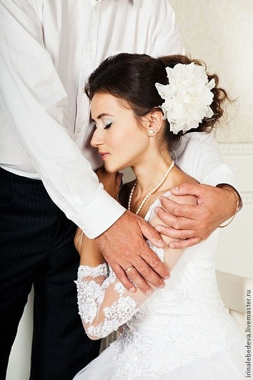 Брошь-розa из шелка, фуксия - 1