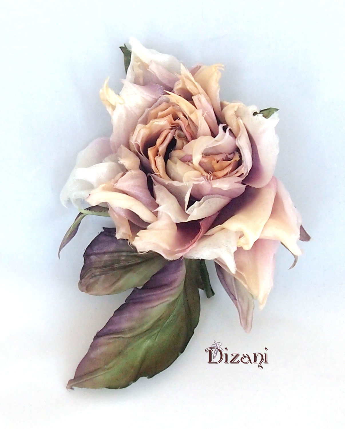 Брошь цветок из фетра, анютины глазки сиреневые - 1