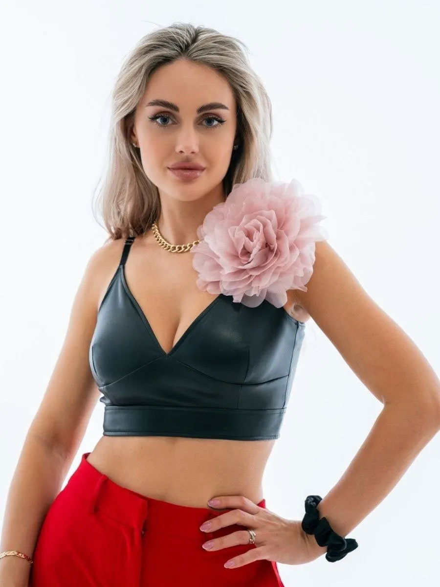 Брошь цветок большая нарядная для платья и жакета - 1