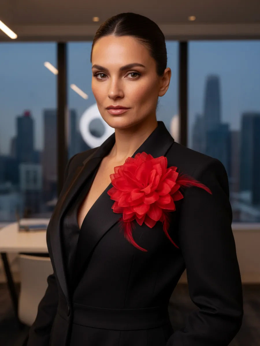 Брошь цветок женская стильная для повседневного образа - 1