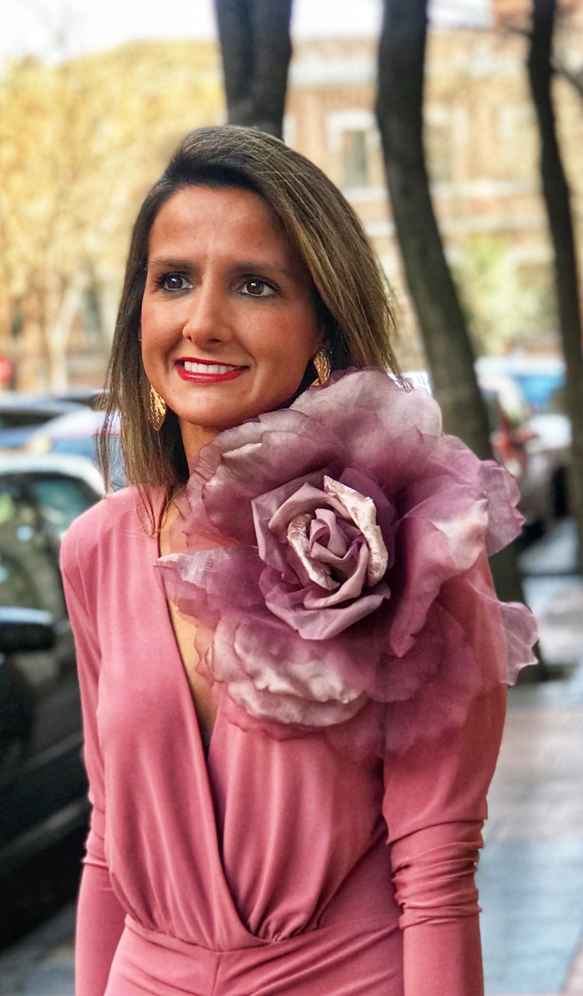 Брошь цветок крупная для свадебного церемониального образа - 1