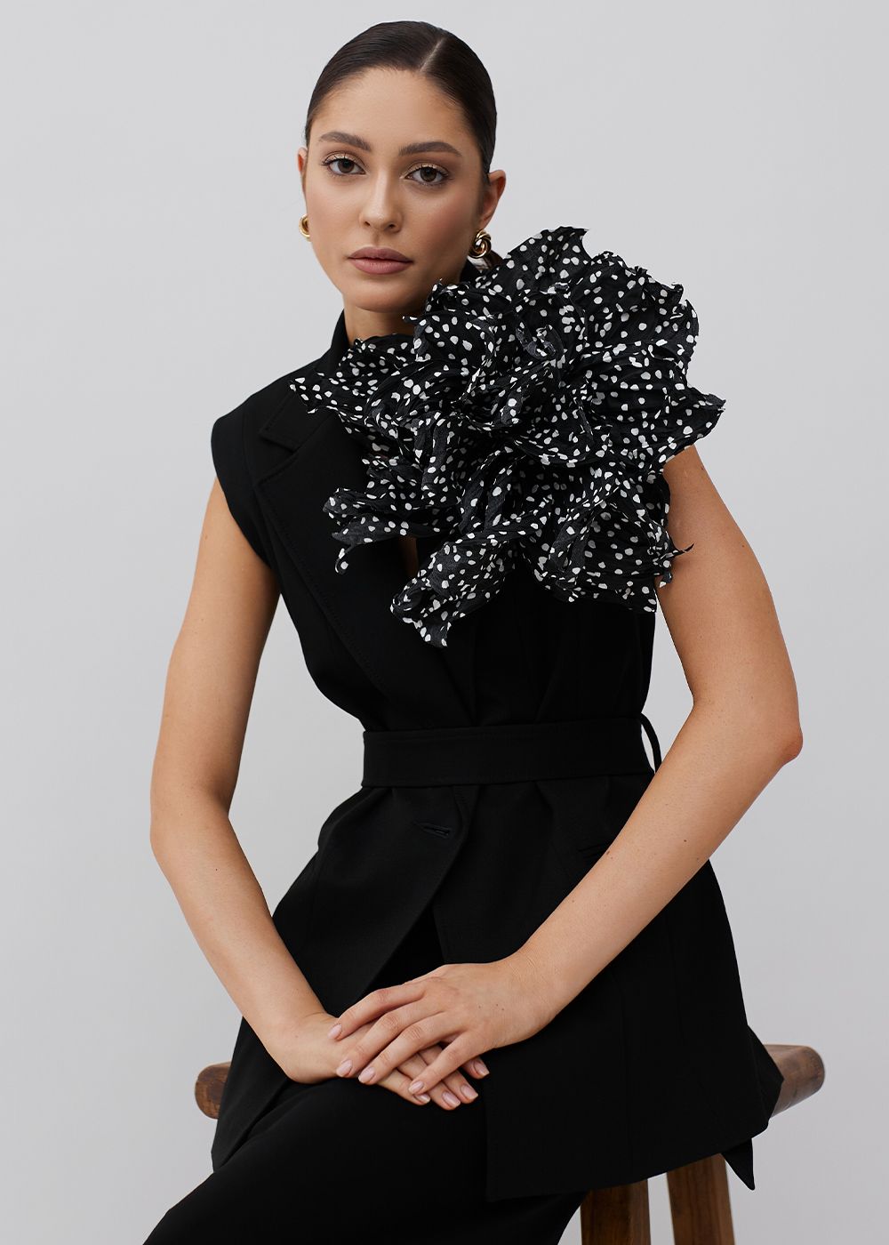 Брошь цветок декоративная для вечернего жакета - 1