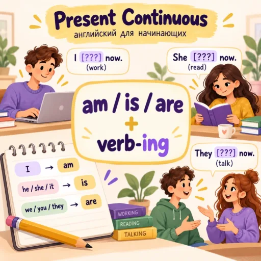 Present Continuous - английский для начинающих