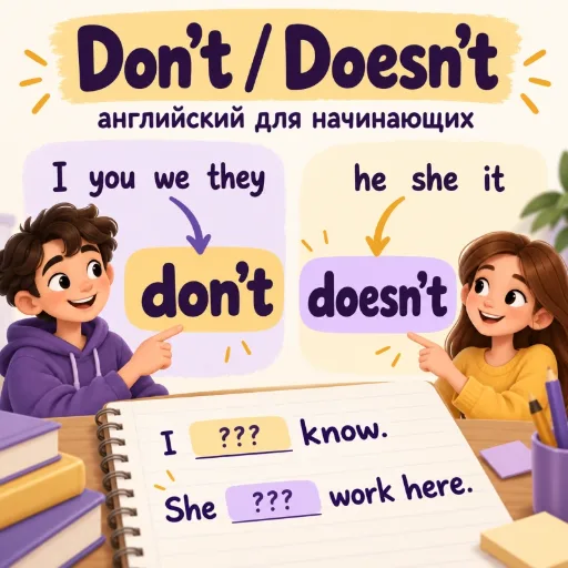 Don't / Doesn't - английский для начинающих