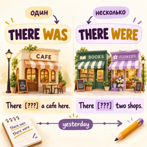 There was / There were - английский для начинающих