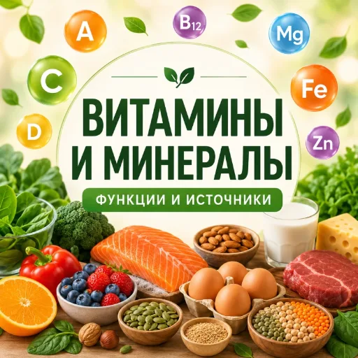 Витамины и минералы: функции и источники
