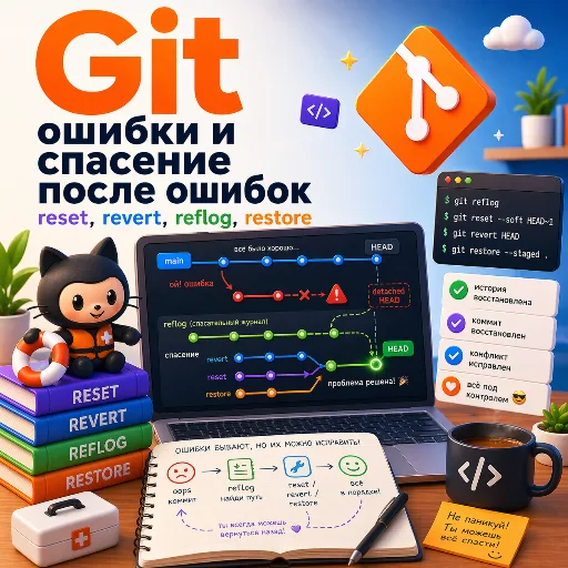 Git ошибки и спасение после ошибок.