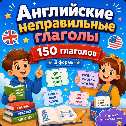 Английские неправильные глаголы: 150 глаголов в 3 формах