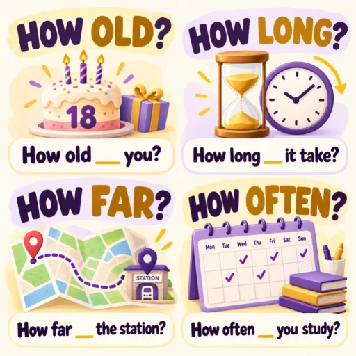 How old / How long / How far / How often - английский для начинающих