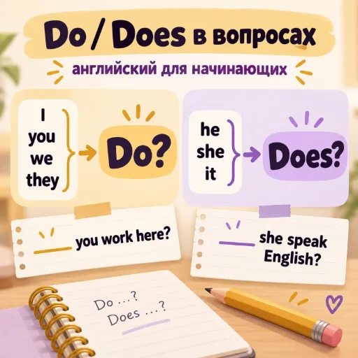 Do / Does в вопросах - английский для начинающих
