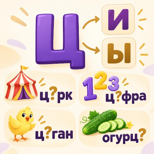 Ы и И после Ц - правило, упражнения и тренажёр