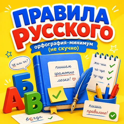 Правила русского: орфография-минимум (не скучно)