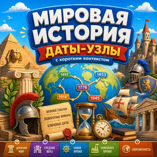 Мировая история: даты-узлы (с коротким контекстом)
