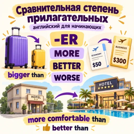 Сравнительная степень прилагательных - английский для начинающих