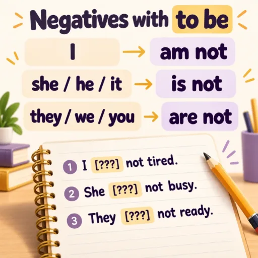 Отрицания с to be: am not, is not, are not - английский для начинающих