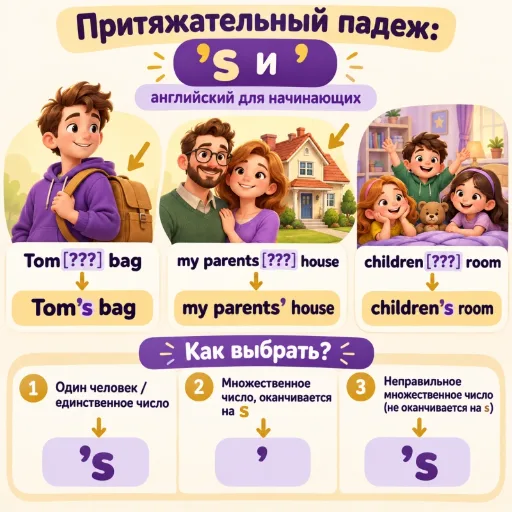 Притяжательный падеж: 's и ' - английский для начинающих