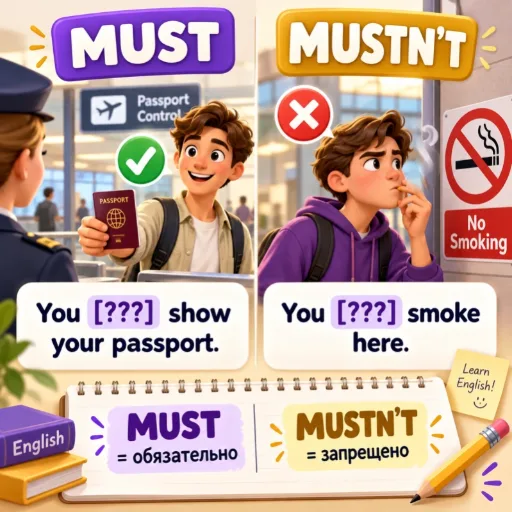 Must / Mustn't - английский для начинающих