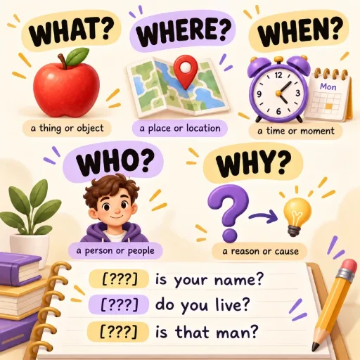 Вопросительные слова: What, Where, When, Who, Why - английский для начинающих