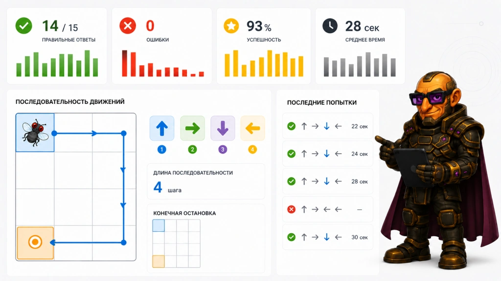 Результат игры Муха: правильные ответы и ошибки