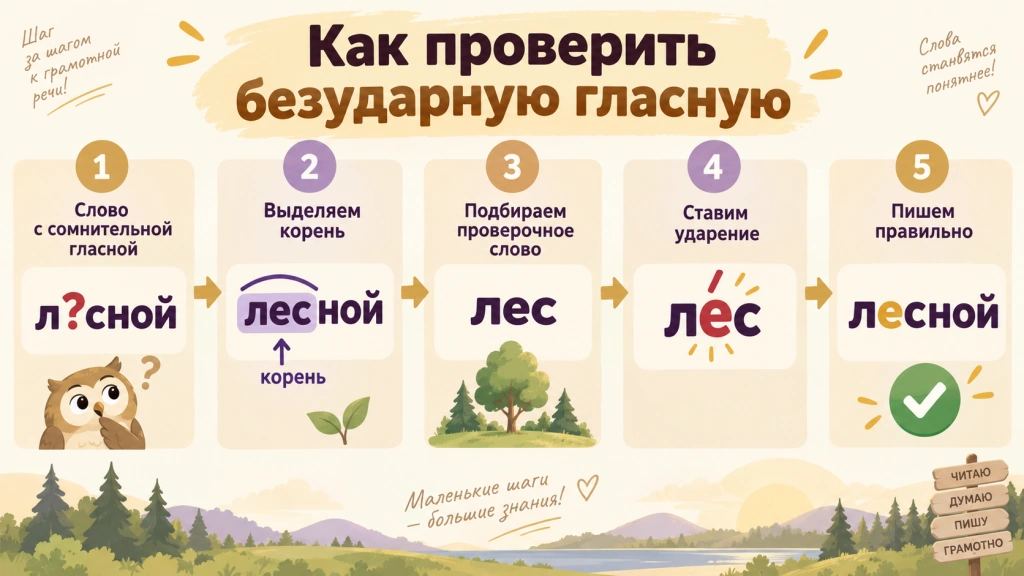 Как подобрать проверочное слово для безударной гласной