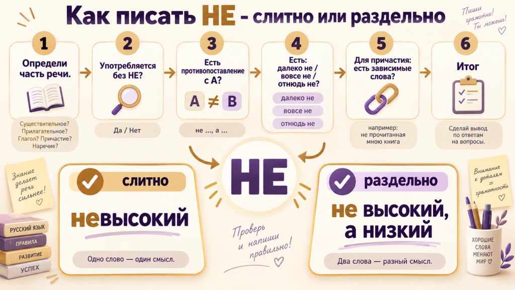 Как определить слитное или раздельное написание НЕ