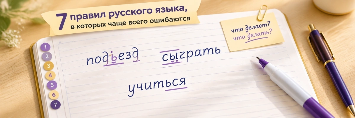 7 правил русского языка, в которых чаще всего ошибаются