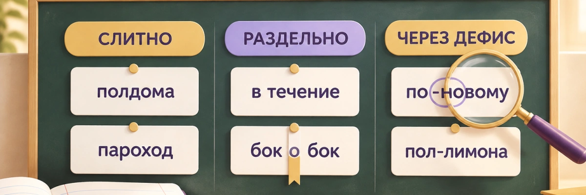 Слитное, раздельное и дефисное написание слов - правила и практика