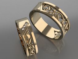 Помолвочные кольца 3D модель