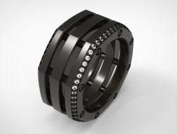 Rockford 3 Row With Diamond Rings in Us 11 3D модель