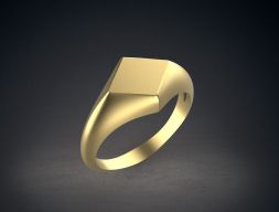 перстень с печаткой 3D модель