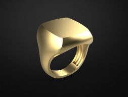 Специальная модель мужского кольца с печаткой Модель для 3D-печати