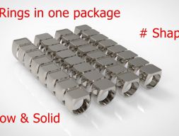 Signet Men Ring Pack № 01 3D модель