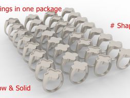 Signet Men Ring Pack No 10 3D модель