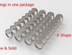 Signet Men Ring Pack No 12 3D модель