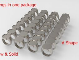 Signet Men Ring Pack No 13 3D модель