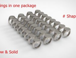 Signet Men Ring Pack No 15 3D модель