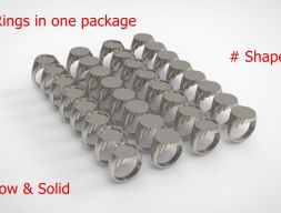 Signet Men Ring Pack No 16 3D модель