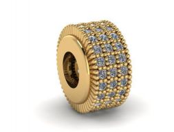 3-х рядная 3D-модель шарма с каменным шармом в микростиле