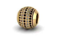 Шарик с 5 рядами камней 3D модель