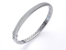 Браслет-браслет с круглыми драгоценными камнями 002 3D модель