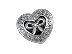 Сердце из бисера с бантом 3D модель