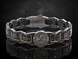 Браслет компас любой длины стильный мужской 211 3D модель печати