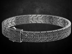 Браслет мужской любой длины с камнями удобный замок 156 3D модель