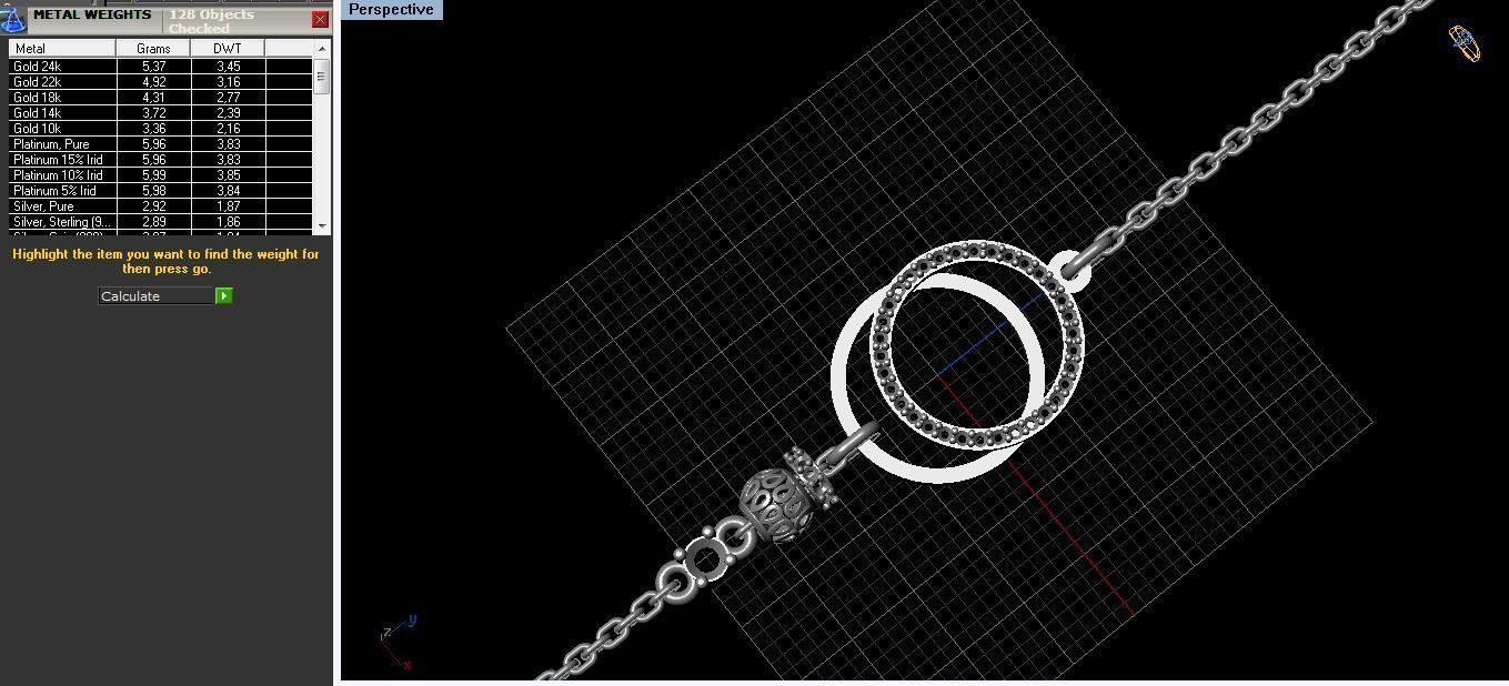 Винтажный набор браслетов 3D модель