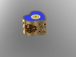 глаз в нарисованном шаре-сердечке 3D модель