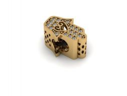 3D модель шарика с шармом для рук хамса