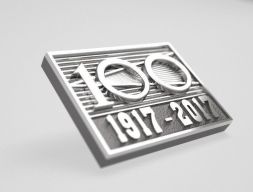 100 лет Октября - оригинальная 3D модель значка