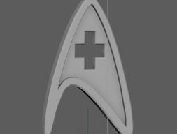 Значок медицинской службы из модели 3D-печати Star Trek