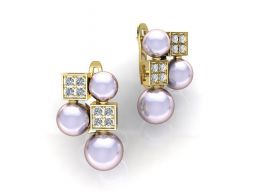 Серьги BVLGARI с жемчугом 3D модель печати