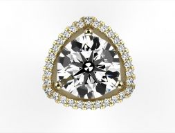 Прозрачные серьги-гвоздики с инкрустацией пасьянсом 3D модель